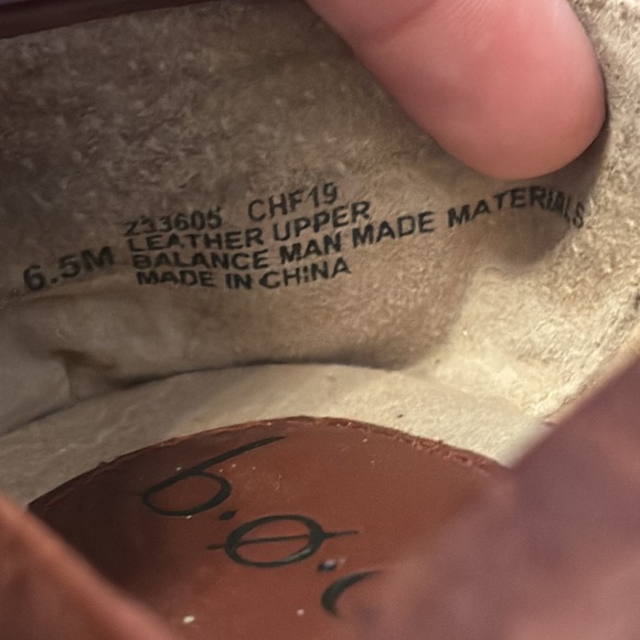 B.O.C red leather small heel loafers size 6.5 - Picture 4 of 6